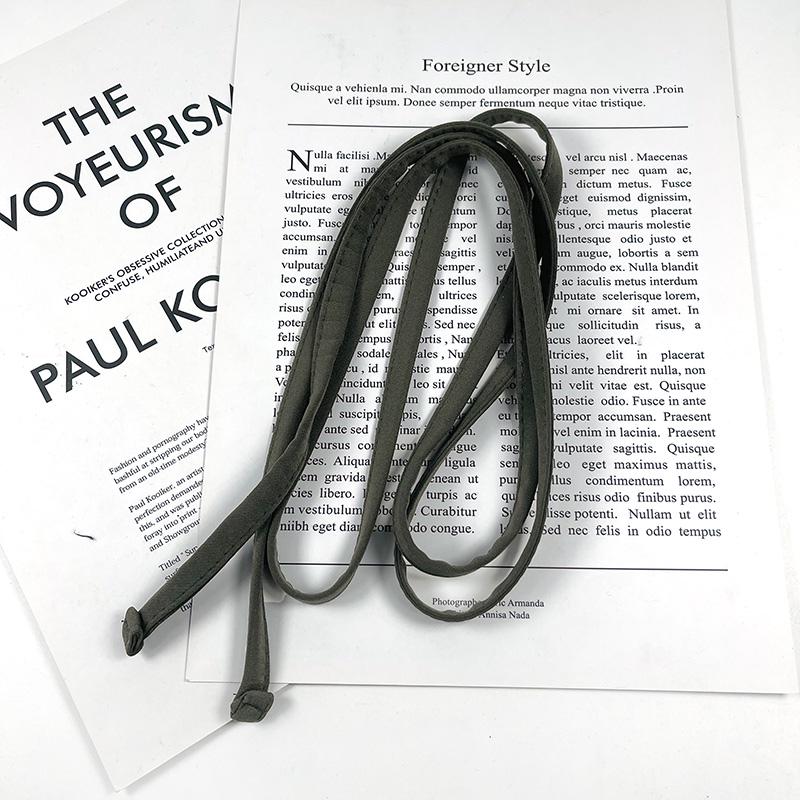 Spring/Summer Thin Tie & Belt Set: Solid Color, Versatile & Simple Clothing Accessories