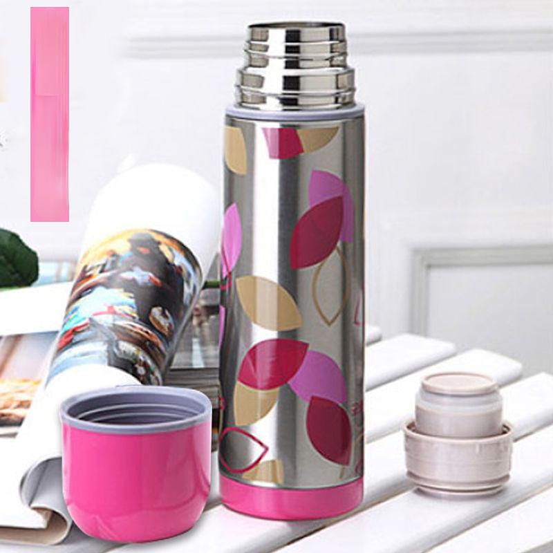 Large Capacity  Thermos Cup 500ml Vacuum Flasks Portable Stainless Steel Thermos Cup Water Bottle Travel Tea Mug Office Thermos Cup