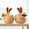 Balloon Style Fat Rabbit Ornament, Resin Statue Art Craft Easter Decor, For Bookshelf Home Living Room Office Cabinet D
