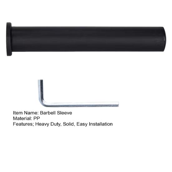 Barbell Adapter Sleeve with Wrench Convert 1 Weight Plate Posts To 2 Inch PP Heavy Duty Flat Ball Head Barbell Sleeve Fitness Equipment Accessories