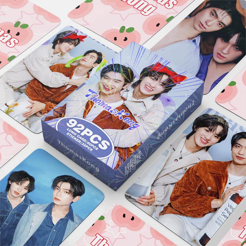

92PCS Thai Drama CP ThomasKong LOMO Cards Set - Thai Star Thomas & Kong HD Photocard with Stickers