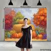 2D Plane 1 Piece of Autumn Harvest Rural Background Fabric Background Fabric for Autumn and Winter Parties