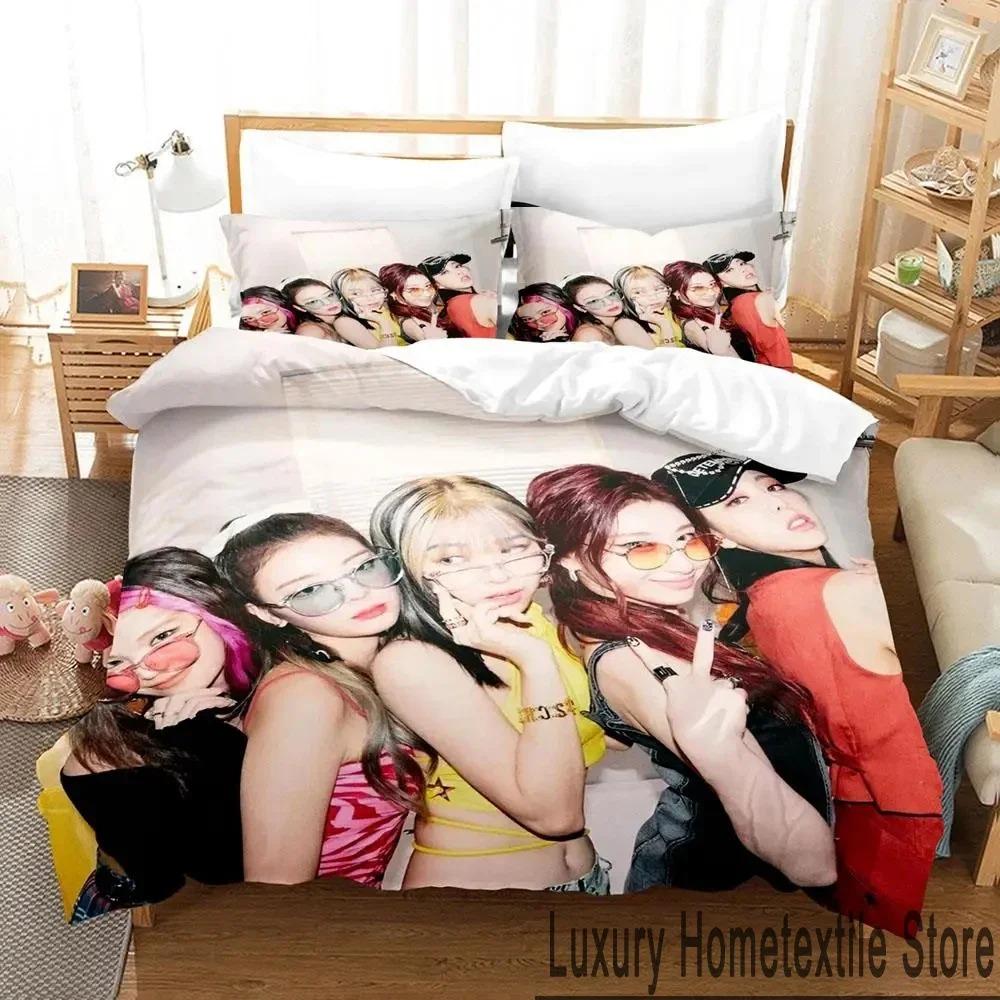 3D Print Korea ITZY LOCO Bedding Set Duvet Cover Bed Set Quilt Cover Pillowcase Comforter king Queen Size Boys Adult Bedding Set