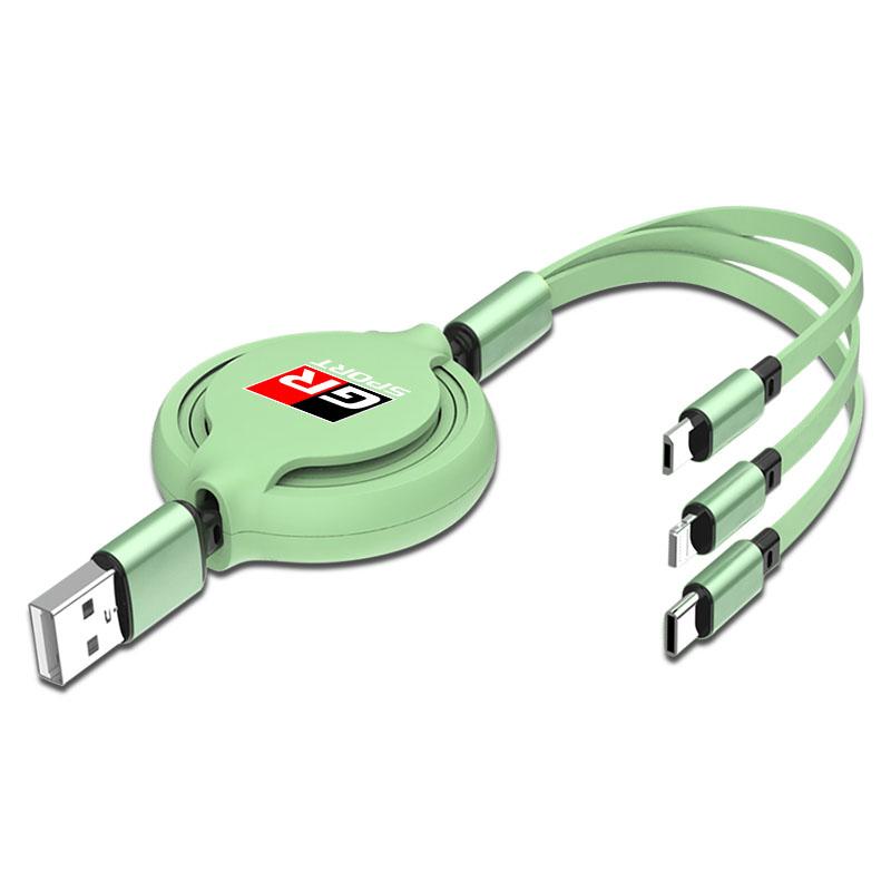 Car Accessories 3 In 1 Micro Cable Multi Charger for Toyota Trd GR Corolla Yaris Chr Auris RAV4 Land Cruiser Camry Highlander