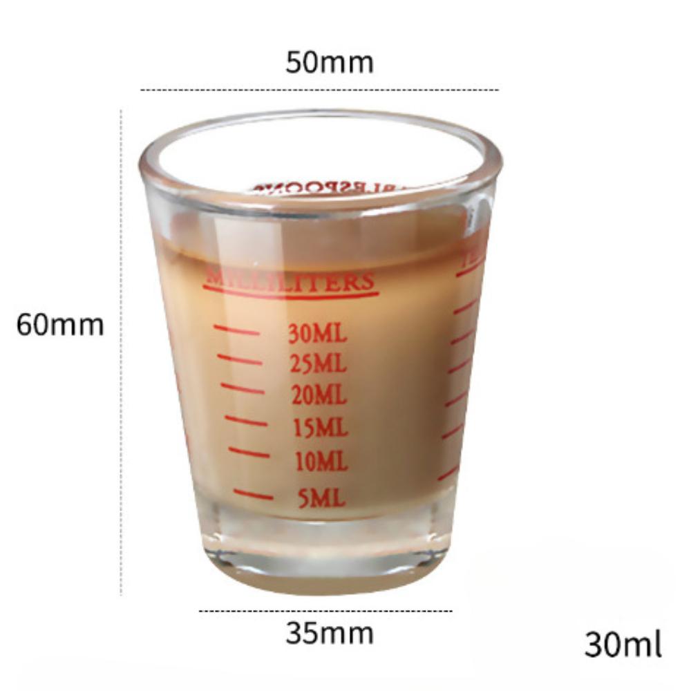 

30ML Shot Glass Measuring Cup,Thickened Coffee Cups With Scale,Milk Mug for Mug Mix Wine for Kitchen Roasting Coffeeware Teaware