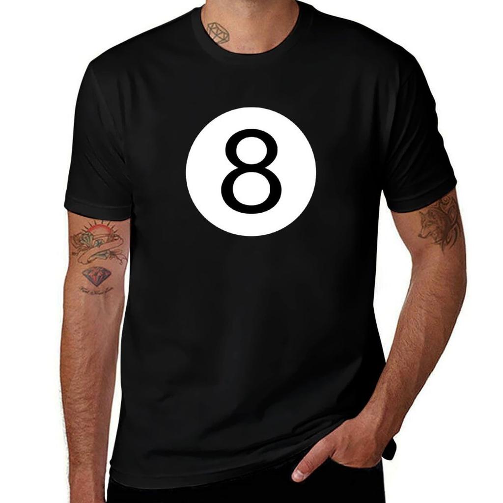 One And Only Be Unique Be Different Black 8 Ball Pool Conceptual Design Tshirt Soft Casual Short Sleeve Cotton Tee