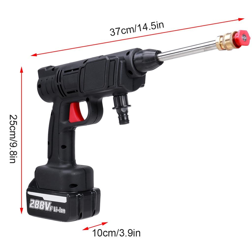 650W Cordless High Pressure Washer Spray Water Gun Pressure Water Nozzle Car Wash Cleaning Machine 37 x 10 x 25cm