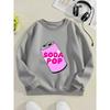 Kids Sweatshirt,Crew Neck Sweatshirt with Fashionable Halloween/Christmas Print and Trendy Elements,Soft Cotton Sweatshirt
