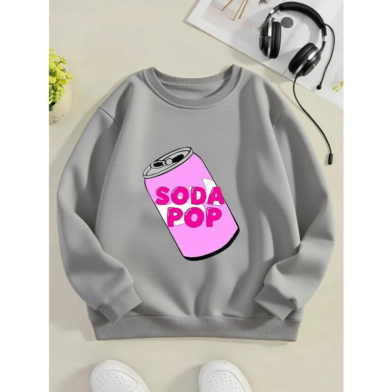 Kids Sweatshirt,Crew Neck Sweatshirt with Fashionable Halloween/Christmas Print and Trendy Elements,Soft Cotton Sweatshirt