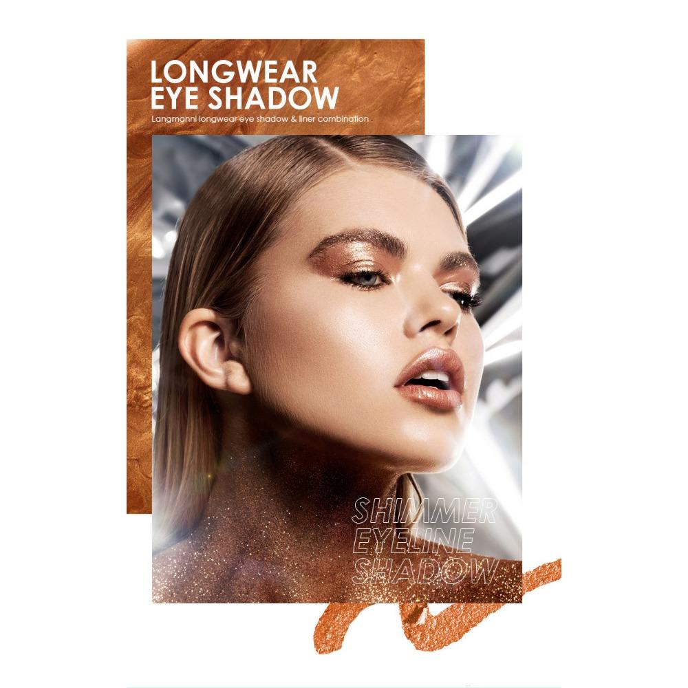 LANGMANNI Eye Makeup Color Eye Shadow Pens Lasting Without Fainting and Rolling Pen Knife Can Be Cut with Eye Shadow Pens