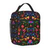 Colorful Mexican Flower Lunch Box Reusable Lunch Bag Work Bento Cooler Reusable Tote Picnic Boxes Insulated Container for Picnic