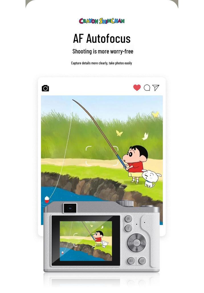 Portable Retro Crayon Shin-chan HD CCD Camera for Students