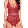 Sex Suit Sexy Women's Pajamas Deep V Perspective Lace Suspender Onesie Multi-color Bedroom Underwear Waist Suit