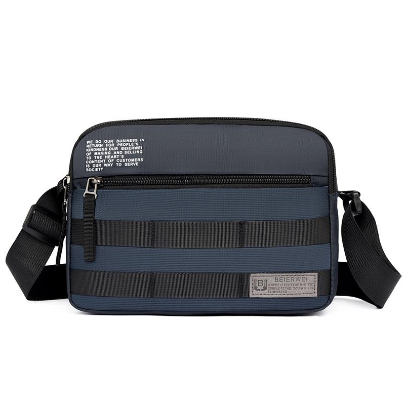 Borsa a tracolla leggera da uomo multistrato in nylon, alla moda, casual, per viaggi d'affari, resistente, con tracolla rimovibile