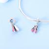 Compatible With Authentic Charm Bead Charms Pink Bow Ballet Shoe copper Charm Pendent Dangle Bead Bracelets Necklaces Do It Yourself Women Jewellery G