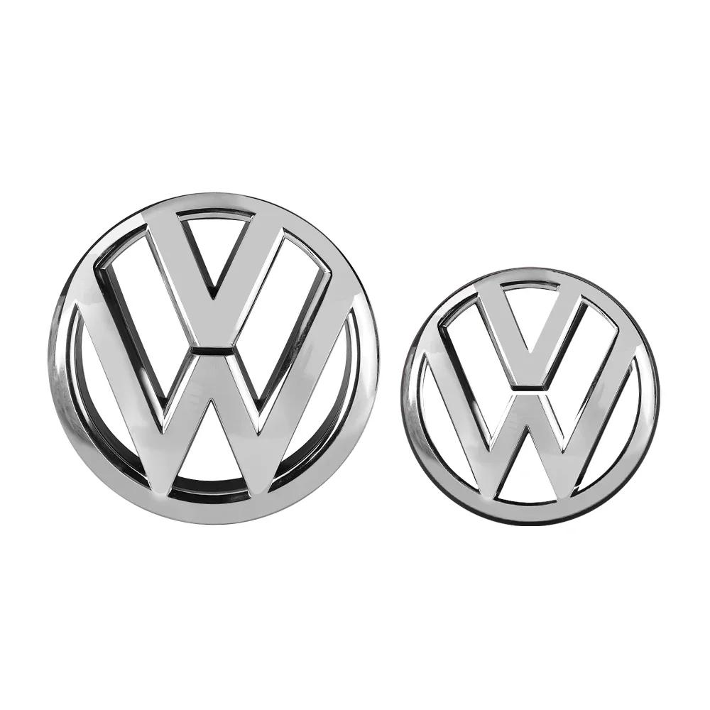 

2026 Hot For VOLKSWAGEN VW 2Pcs Car Front Grill Badges Rear Trunk Emblem Lid Covers Logo Sticker For Volkswagen VW Golf 6 Mk6 20 2010-13 Golf 6 (MK6) темно-сірий колір