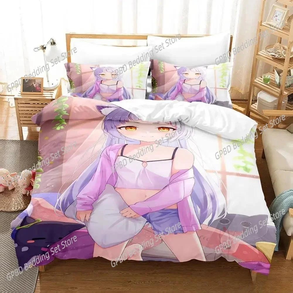 Nowy Zestaw Pościeli z Nadrukiem 3D Murasaki Shion Rozmiar Pojedynczy Twin Podwójny Queen King Cal King Zestaw Pościeli