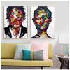 for Living room Home Decor no frame Wall Art Pictures Colorful Charming Girl Canvas Painting Prints Decoration