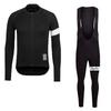 Mens Long Sleeve Cycling Jersey Bib Pants Set Breathable Quick Dry Mountain Bike Riding Outfit