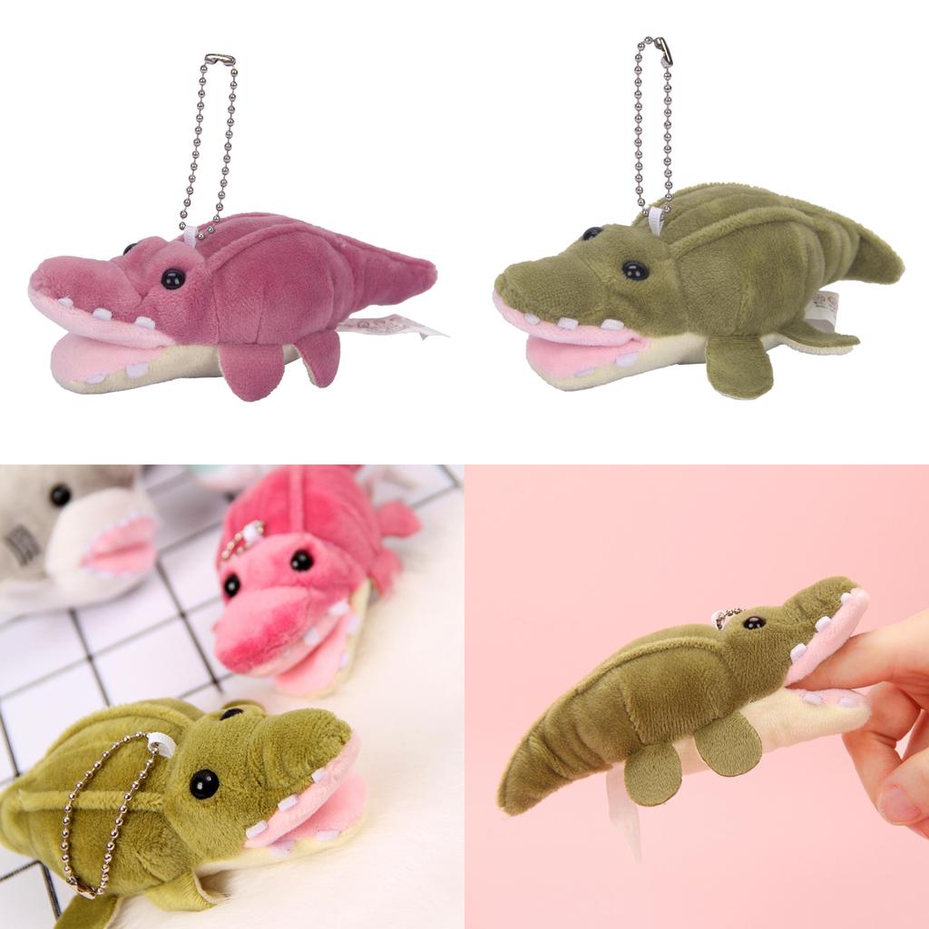 Cute Cartoon Red Green Crocodile Plush Toy Pendant For Birthday Gift
