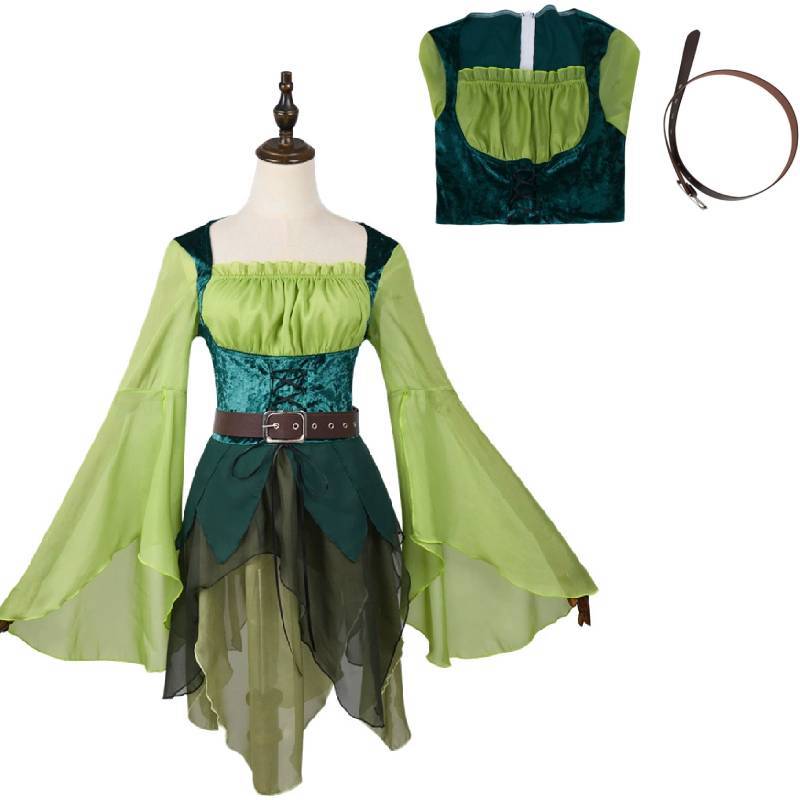 The Wizard Of Oz Magic Elf Dress For Cosplay And Themed Parties With Green Material L