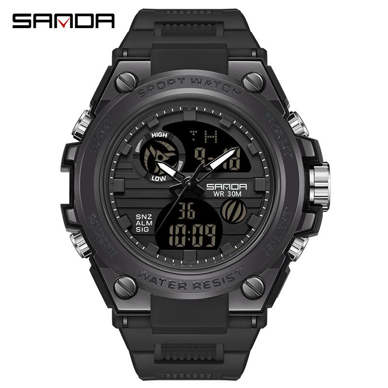 Sanda Waterproof Multifunction Student Sports Watch with Outdoor Features and Douyin Live Hot Design