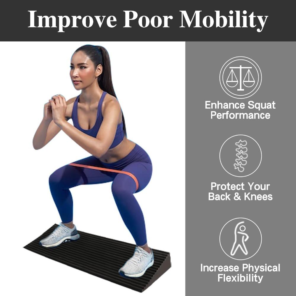 Heel Elevated Slant Board Large Squat Platform New Squat Wedge For Weightlifting