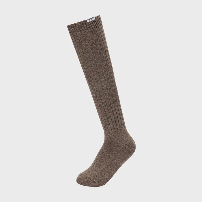 Ribbed knee socks (L/BROWN)