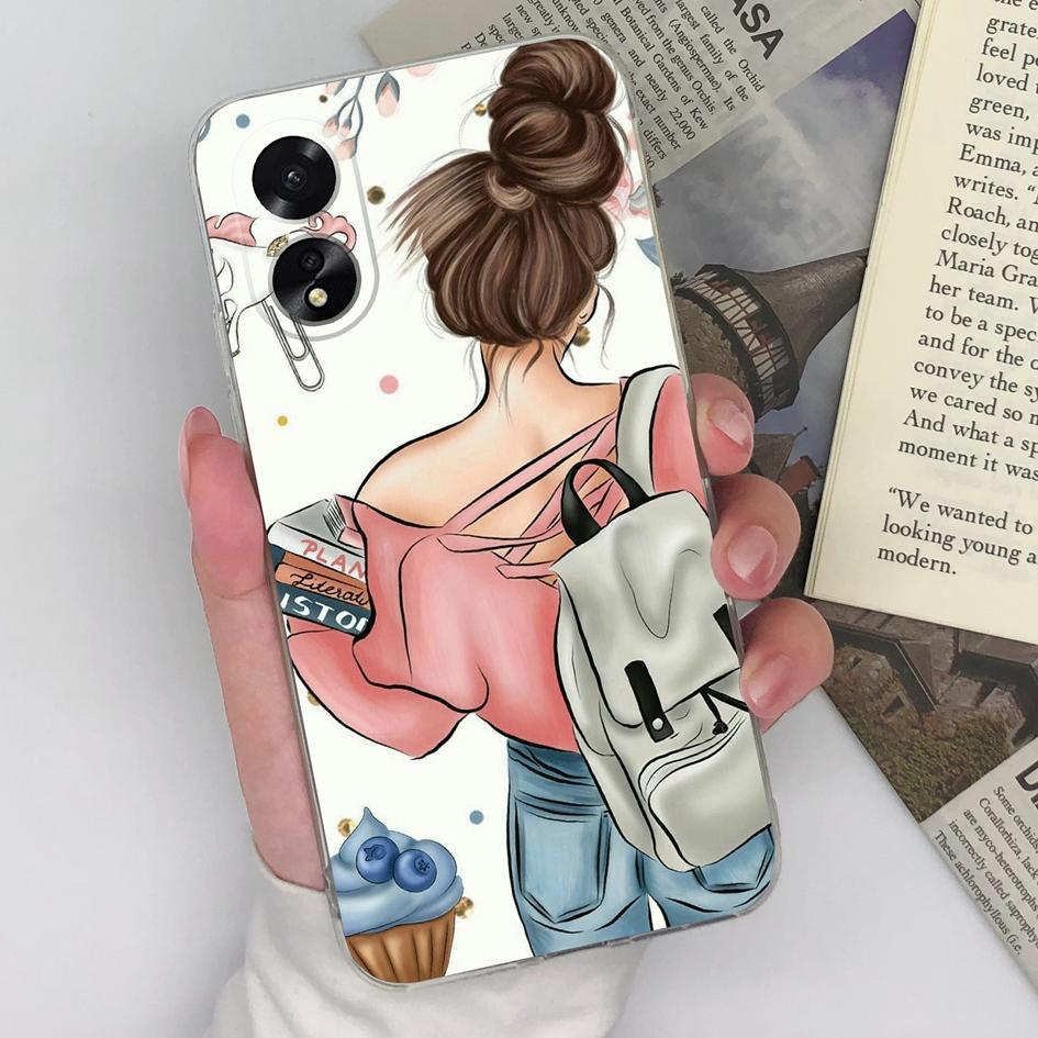 Phone Case For OPPO Reno10 Realme C53 Narzo N53 A38 A79 A98 Cover Fashion Boy Girl Phone Bag Soft Silicone Shockproof Matte Transparent For OPPO Shell