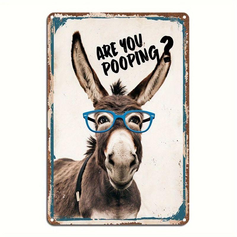 Retro Metal Animal Wall Art for Home Kitchen Farm Cafe Garden