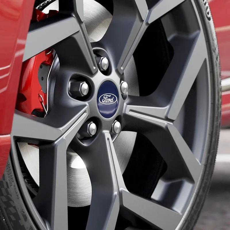 4pcs 56/60/65mm Car Styling Wheel Center Hub Caps Stickers Badge For Ford Focus F11 Fiesta Mondeo Fusion Explorer Escape Edge Kuga