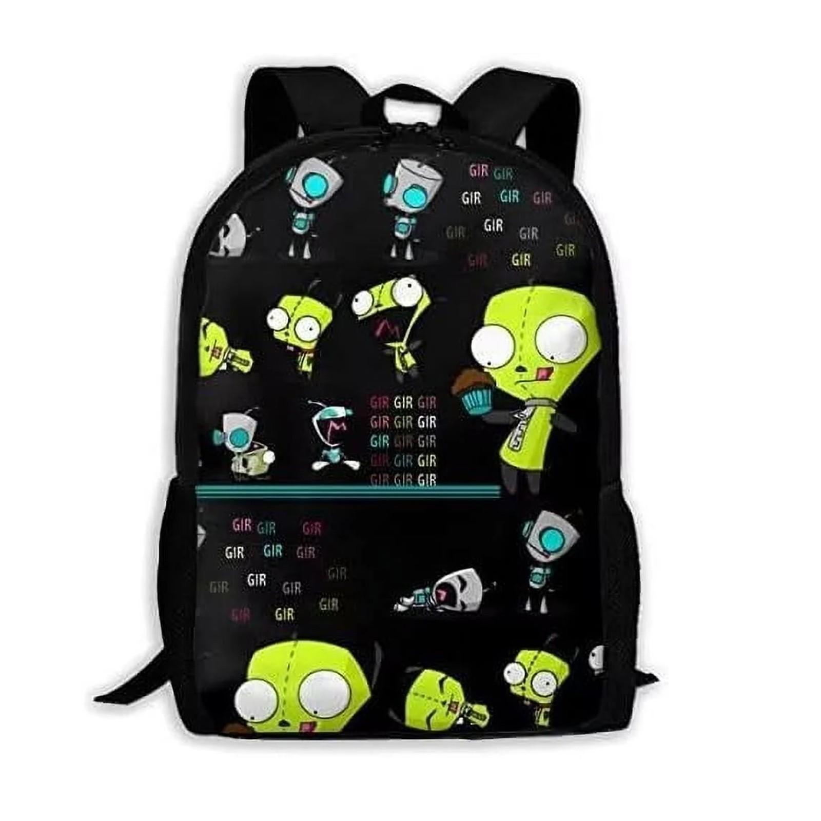 

Cute Cartoon Pattern School Bag Campus Style Large Capacity Backpack One Size чёрный