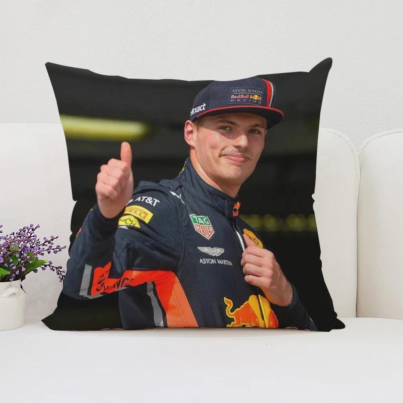 

Наволочка 45x45см Подарунок для фаната М-Макса Ферстаппена Чохол для подушки на диван Двосторонній принт Короткий плюш Подушка для попереку на крісло 16x16Inch