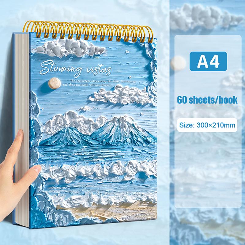 

Альбом для эскизов A4/8K/16K Утолщенный 60 листов 160 г Для рисования Акварель/Масло/Цветные карандаши Пустой альбом для рисования as the picture