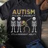 Autismo è una diversa abilità Scheletro che fa il dabbing Divertente Regali Maglietta Premium - Maglietta Consapevolezza Autismo - Festa della Mamma