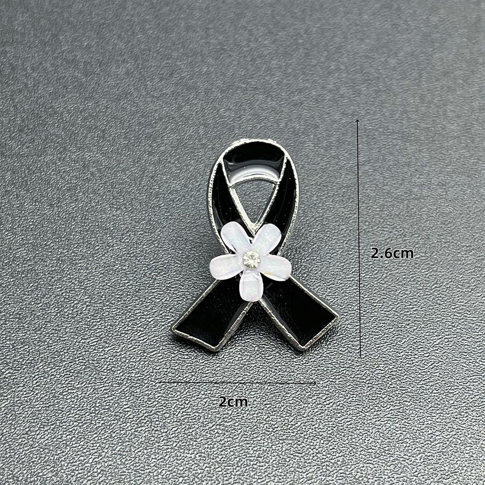 Portable Memorial Black Ribbon Brooch Souvenir Black Black Badge Pin Queen Mother Ribbon Bow Pin For Funerals and Mourning