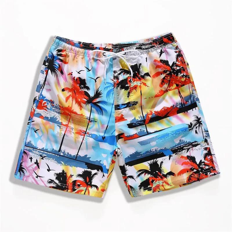 Summer Men's 3D Printed Beach Shorts Fashion Versatile Breathable Trend Casual Vacation Style