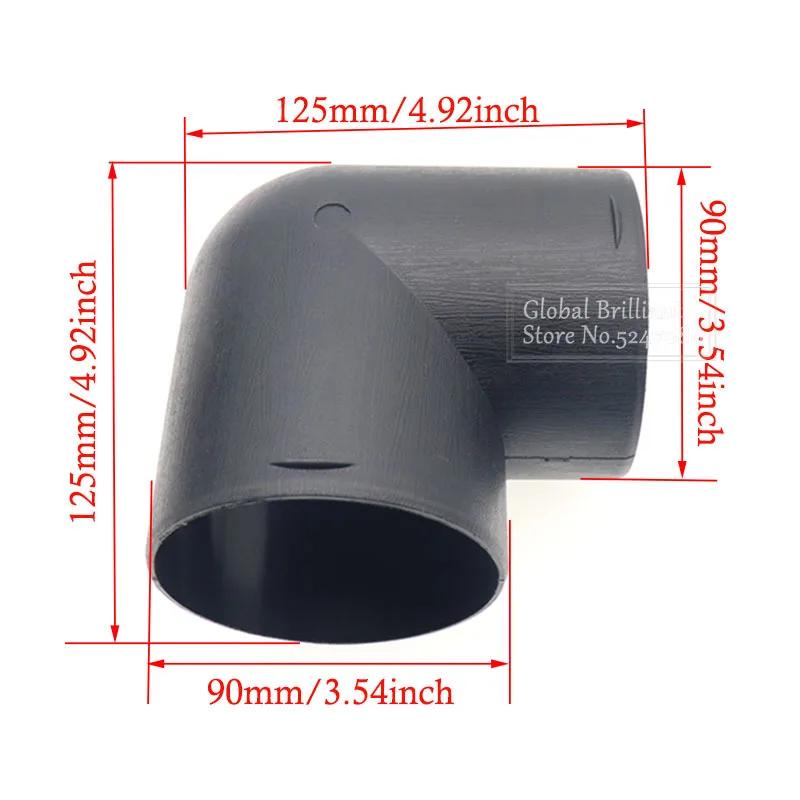 

Car Air Heater Heater Ducting Pipe Elbow Outle 42/60/75/90mm Black Plastic Connector Heater Heating PipeAir Intake Pipe