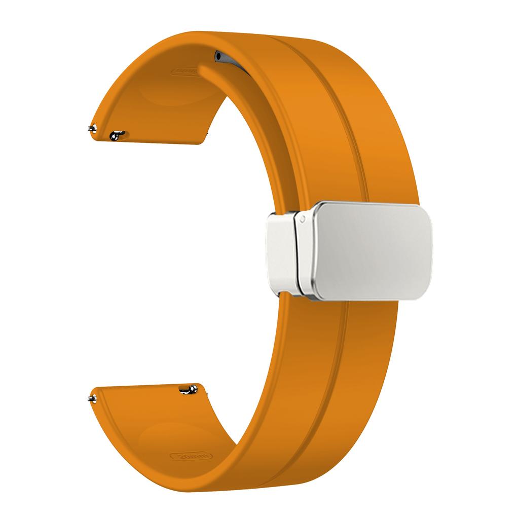 20mm 22mm Strap For Samsung Galaxy watch 4/5 pro/classic/gear s3/active 2 Sport Silicone Magnetic Buckle Huawei GT 2 2e 3 band