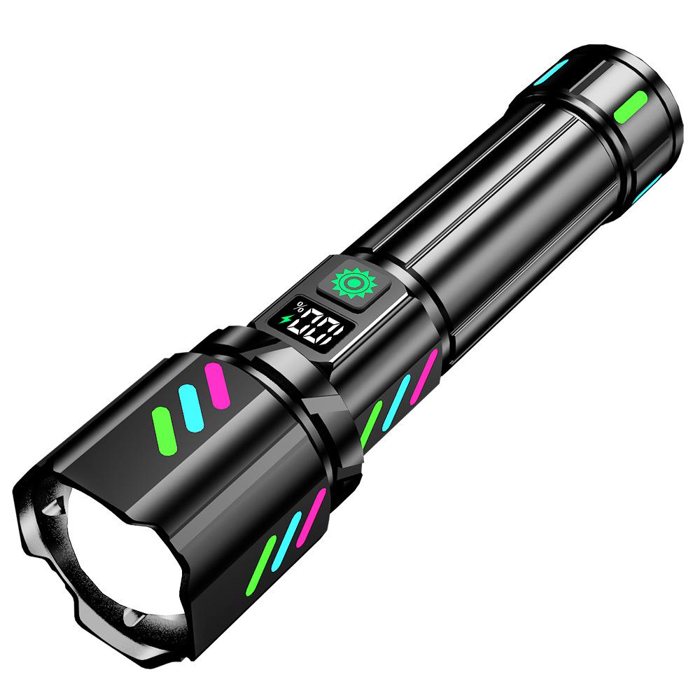 Cross-Border High-Intensity Portable White Laser Flashlight with TYPE-C Charging - Super Bright, Long-Range, Multifunctional Outdoor Handheld Light
