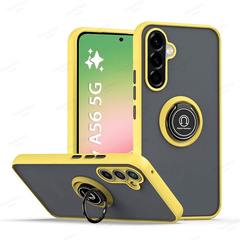 

Bracket Armor Matte Magnetic Phone Case For Samsung A56 A36 A26 A55 A35 A25 A54 A34 A14 A73 A53 A33 A13 A72 A52 Shockproof Cases Galaxy A13 5G