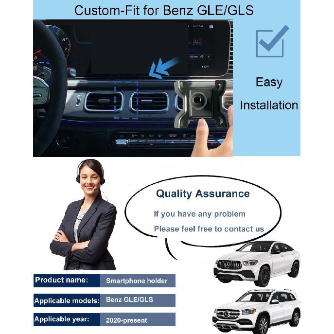 for Mercedes-Benz GLE GLS Phone Mount 2025 Magnetic GLE Phone Holder for 2020-2025 GLE/GLS Accessories GLE/GLS Phone Holder
