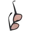 Oversized Frame Sunglasses Black Orange Lens Vintage Rectangular Sunglasses for Women Men