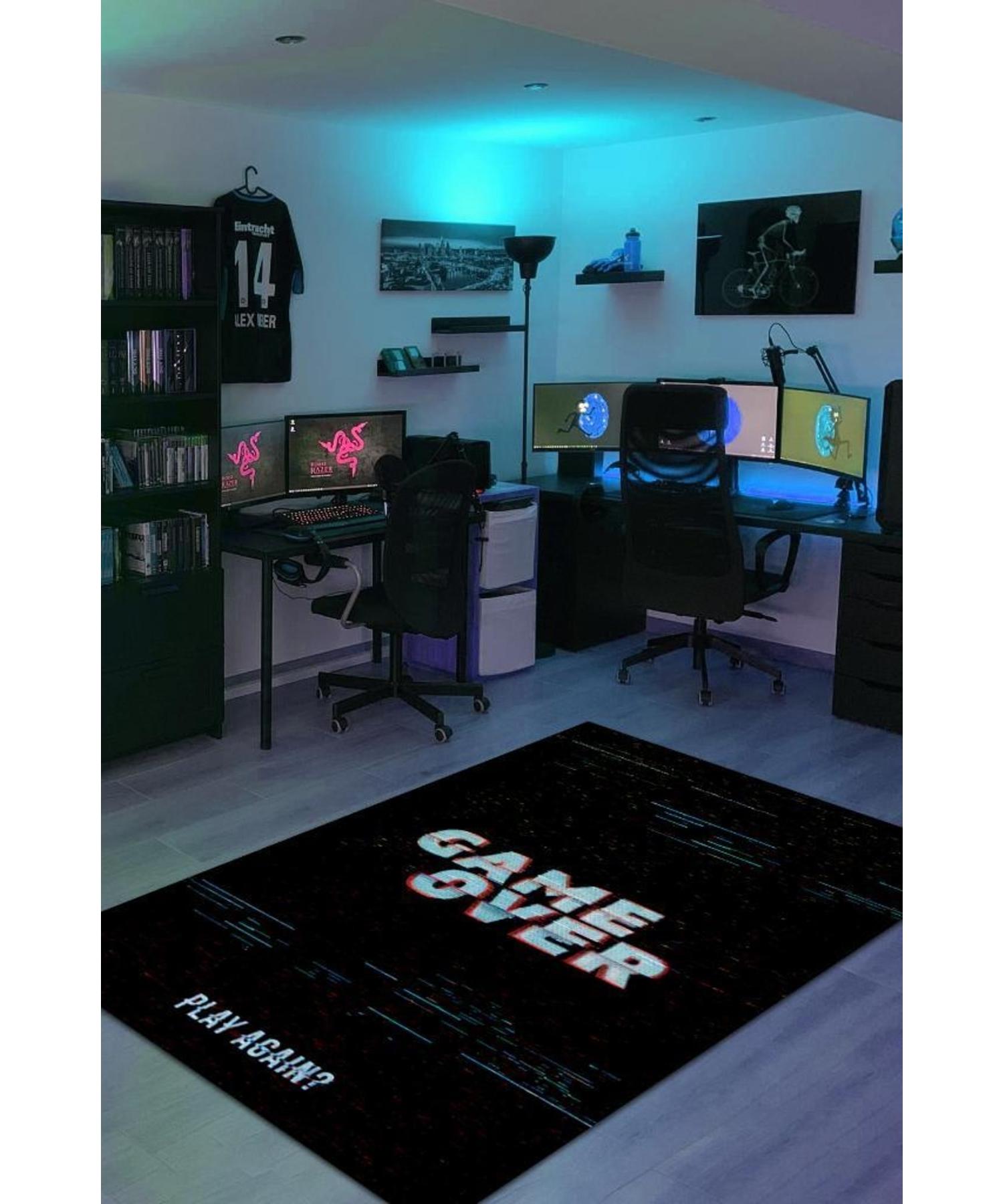 

Game Over Woven Based Washable Non-Slip Gamer Rug