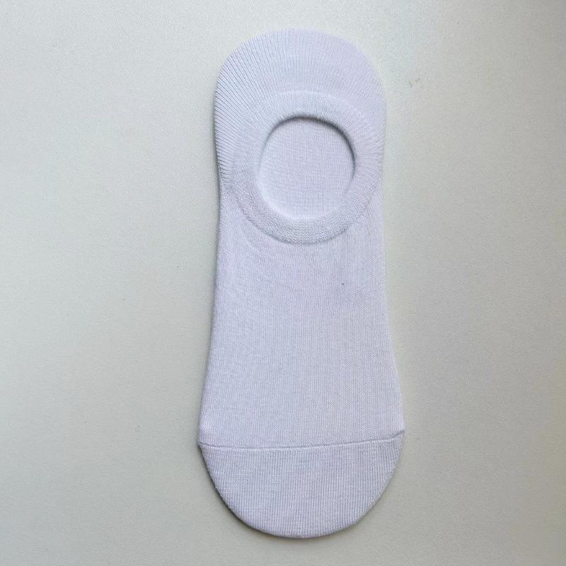 Men Summer All Kinds of Casual Solid Color Light Mouth Low Top Non Slip Silicone Invisible Boat Socks