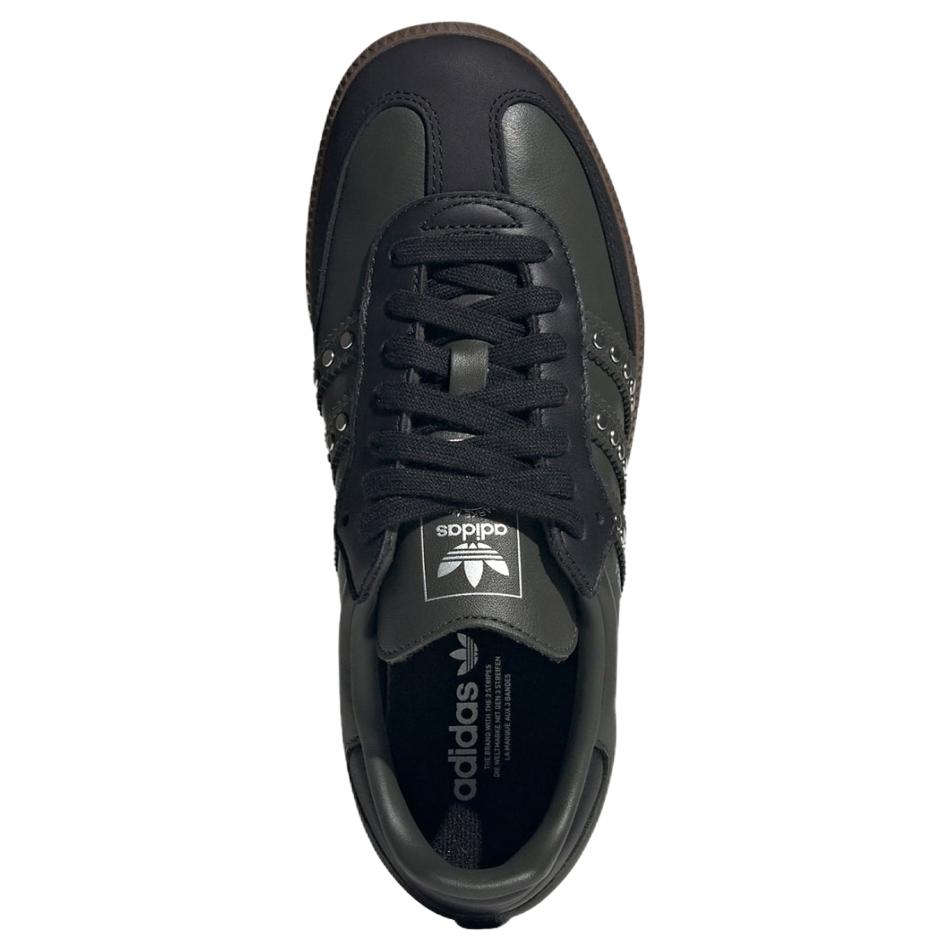 adidas  Samba OG Studded Stripes - Dark Khaki Black Women Sneakers Green Medium-Dark-Khaki Olive-Strata JR8870