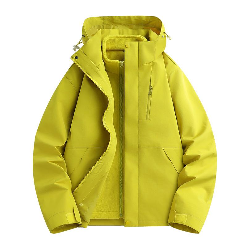 Unisex 3-in-1 Waterproof Windproof Mountaineering Jacket