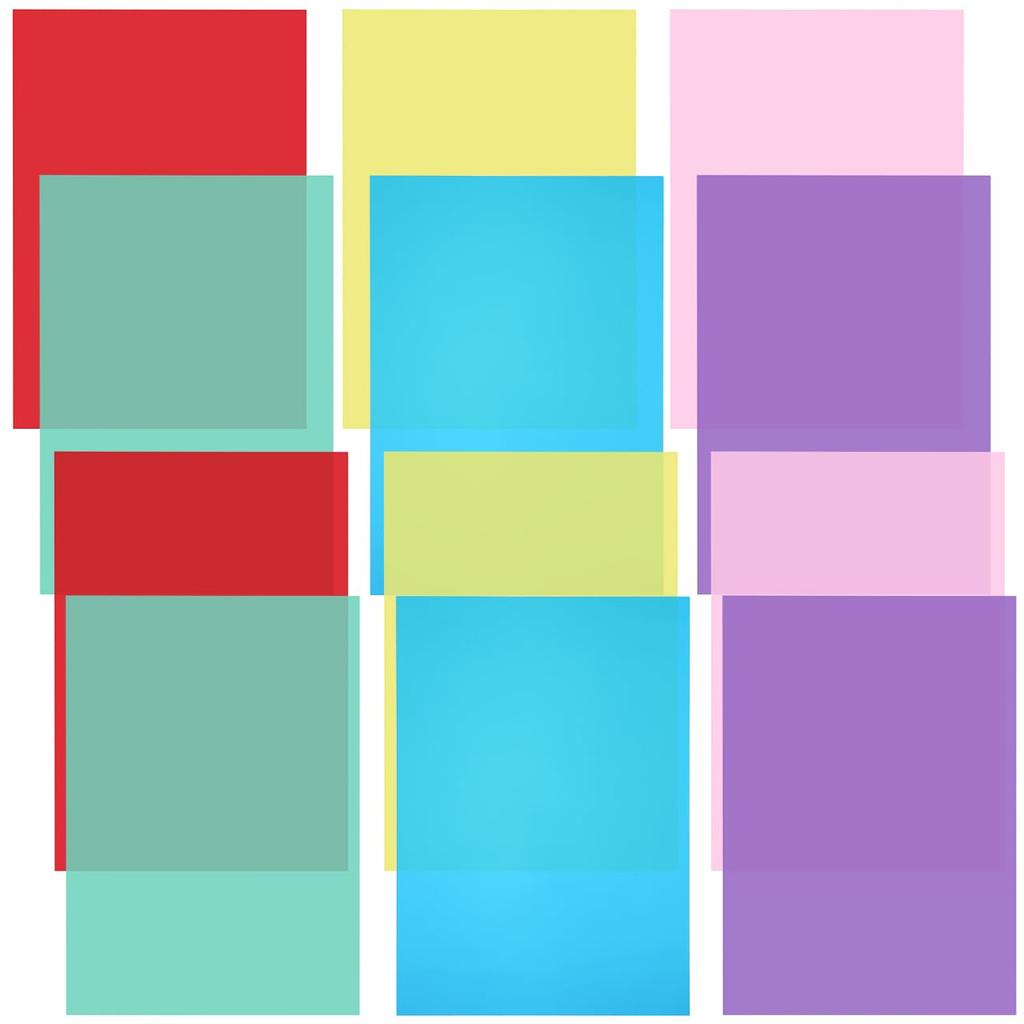 POPETPOP 12-Piece Color PET Film, Color Correction Filter for Lighting, Gel Light Filter for Theater Spotlights, Light Filter, Lighting Gel, PVC, PP