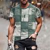 New Denim Pattern 3D Men's T Shirt Summer Short Sleeve O-Neck Pullover Fashion Street Sportwear Oversized Casual Male Clothing