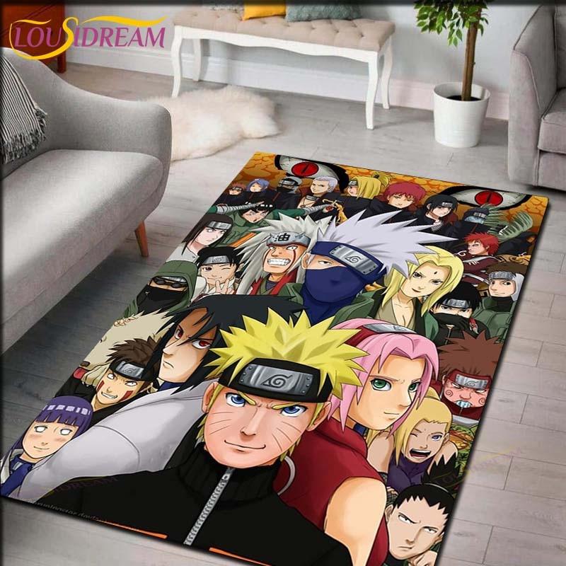 Naruto Anime Koberec Obývací pokoj Ložnice Koberec u postele Japonská studovna Počítačová židle Domácí Móda Podložka Koberec